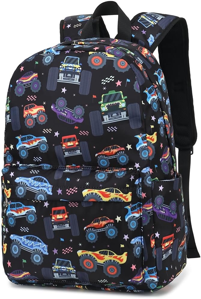 CAMTOP Kids Backpack for Boys, Preschool Toddler Backpack Kindergarten School Bookbag for Age 3-8(Monster Truck) - Product Image