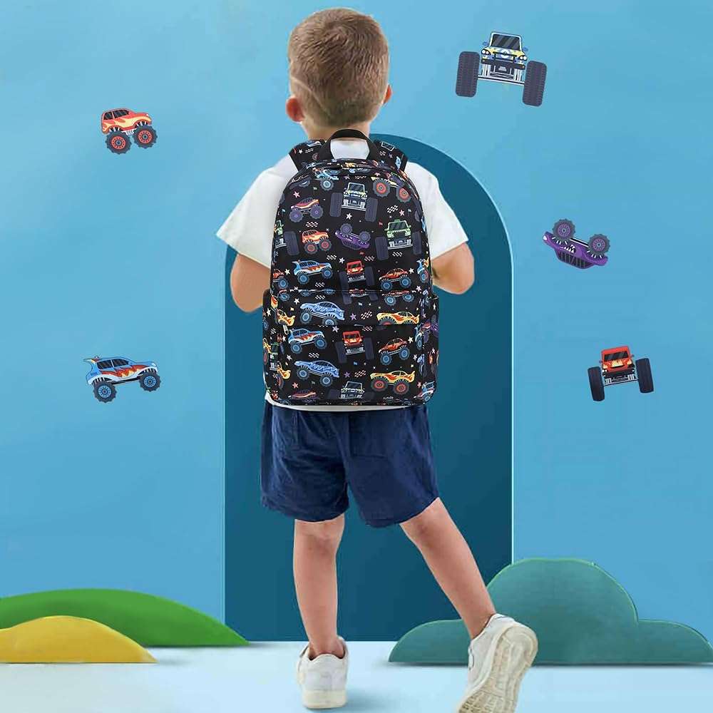 CAMTOP Kids Backpack for Boys, Preschool Toddler Backpack Kindergarten School Bookbag for Age 3-8(Monster Truck) - Image 4