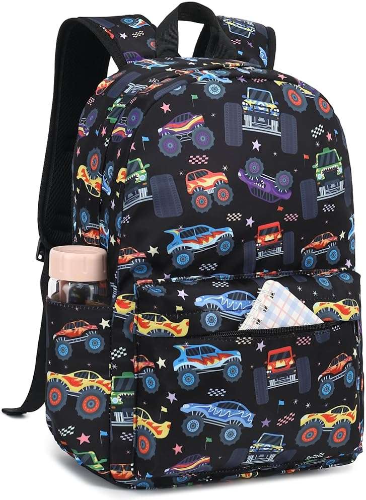 CAMTOP Kids Backpack for Boys, Preschool Toddler Backpack Kindergarten School Bookbag for Age 3-8(Monster Truck) - Image 6