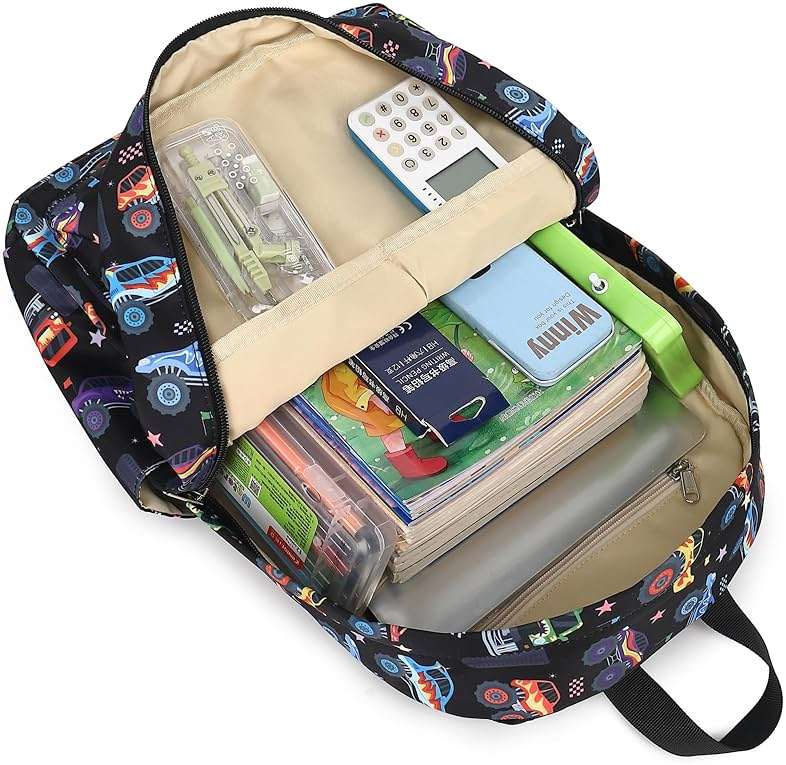 CAMTOP Kids Backpack for Boys, Preschool Toddler Backpack Kindergarten School Bookbag for Age 3-8(Monster Truck) - Image 7