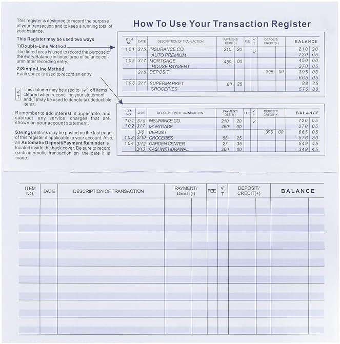 20 Pack Checkbook Register, Check Registers for Personal, Blank Ledger Transaction Registers for Personal or Business Bank, Check Register Book for Checking and Saving Account, Deposit and Credit Card - Image 5