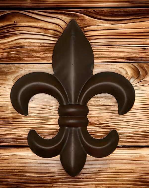 Top Brass 6" Metal Fleur De Lis Wall Decor Art (3 Pack) - New Orleans Style Home Decor - Image 6