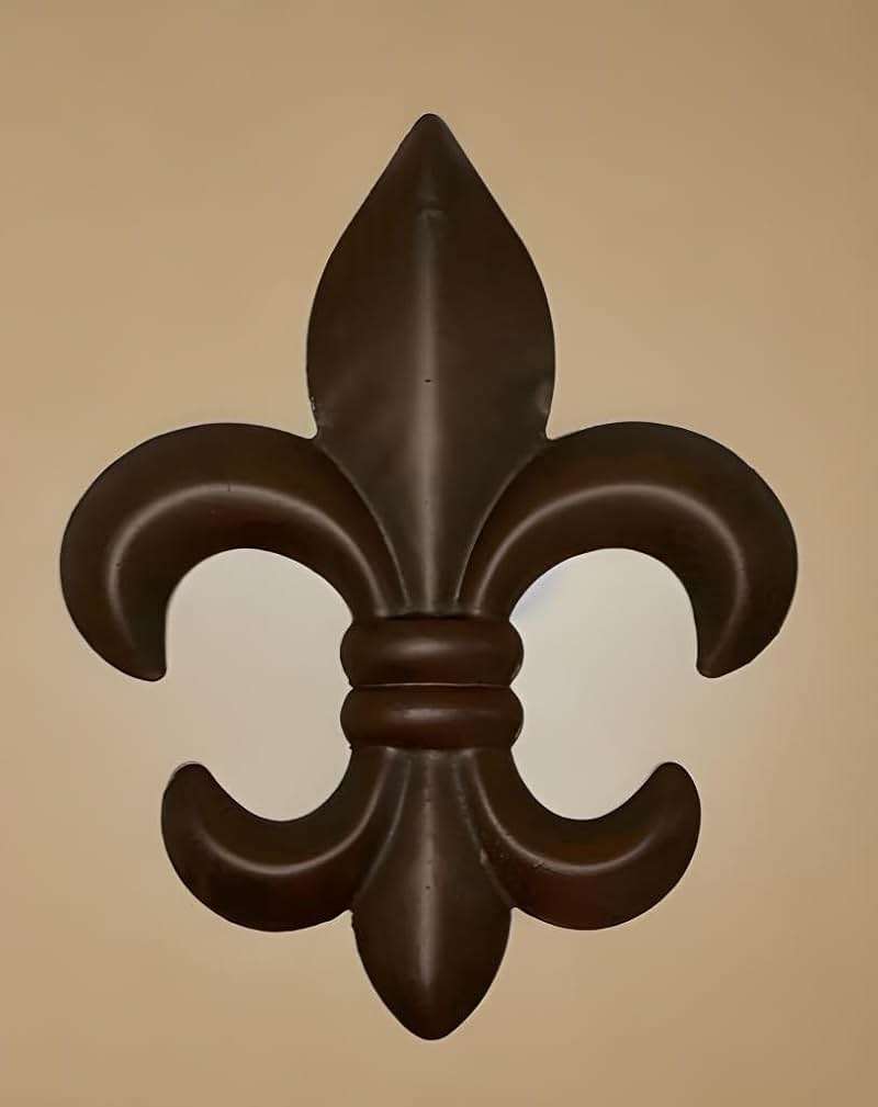 Top Brass 6" Metal Fleur De Lis Wall Decor Art (3 Pack) - New Orleans Style Home Decor - Image 7