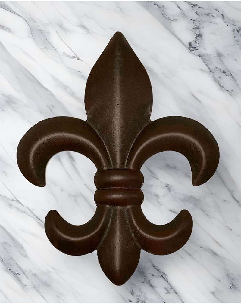 Top Brass 6" Metal Fleur De Lis Wall Decor Art (3 Pack) - New Orleans Style Home Decor - Image 8