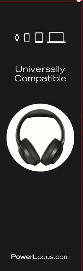 PowerLocus Bluetooth Headphones Over Ear, 50H Playtime with 4 EQ Modes Wireless Headphones with Microphone, HiFi Stereo Deep Bass, Soft Ear Cups, Foldable Lightweight Headset for Travel/Office/Workout - Image 12