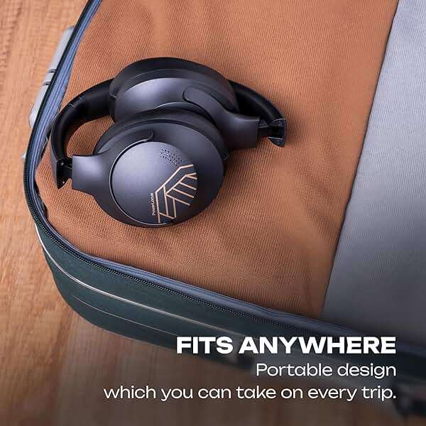 PowerLocus Bluetooth Headphones Over Ear, 50H Playtime with 4 EQ Modes Wireless Headphones with Microphone, HiFi Stereo Deep Bass, Soft Ear Cups, Foldable Lightweight Headset for Travel/Office/Workout - Image 8