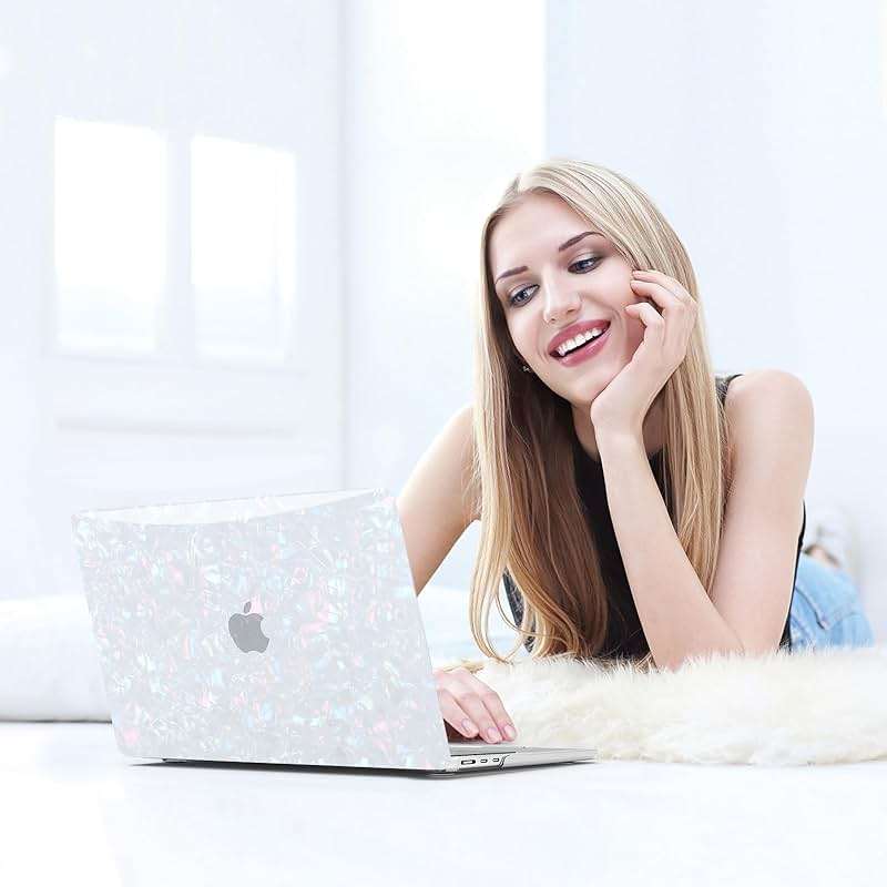 B BELK Compatible with MacBook Air 13 inch Case M5 2026 2025 2024-2022 M4 M3 M2 A3449 A3240 A3113 A2681, Plastic Hard Shell+Keyboard Cover+Screen Protector for MacBook Air 13.6 inch Case, Shiny Pearl - Image 7