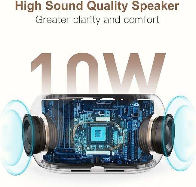 ANJANK White Noise Sound Machine Alarm Clock with Bluetooth Speaker, 21 Relaxing Sounds, 7 Night Lights,0-100% Dimmer/Sleep Timer/30-Level Volume Control,Sound Machine for Kids Adults Sleeping,Bedroom - Image 3