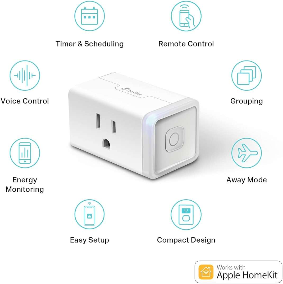 Kasa Smart Plug Mini 15A, Apple HomeKit Supported, Smart Outlet Works with Siri, Alexa & Google Home, UL Certified, App Control, Scheduling, Timer, 2.4G WiFi Only, 2 Count (Pack of 1) (EP25P2), White - Image 2