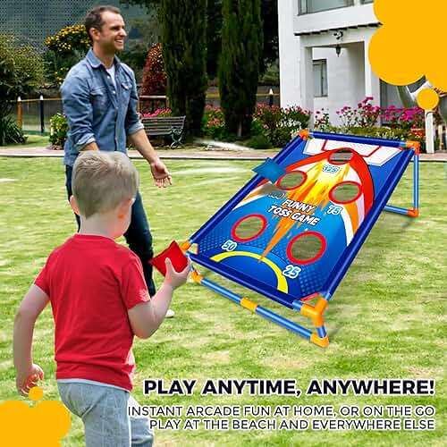 Bean Bag Toss Game for Kids Outdoor Activities, Cornhole Games for 3 4 5 6 7 8 Years Old Boys Girls, Fun Outside Toys for Family Party Games, Ideal Birthday for Ages 4-8 Toddlers - Image 4