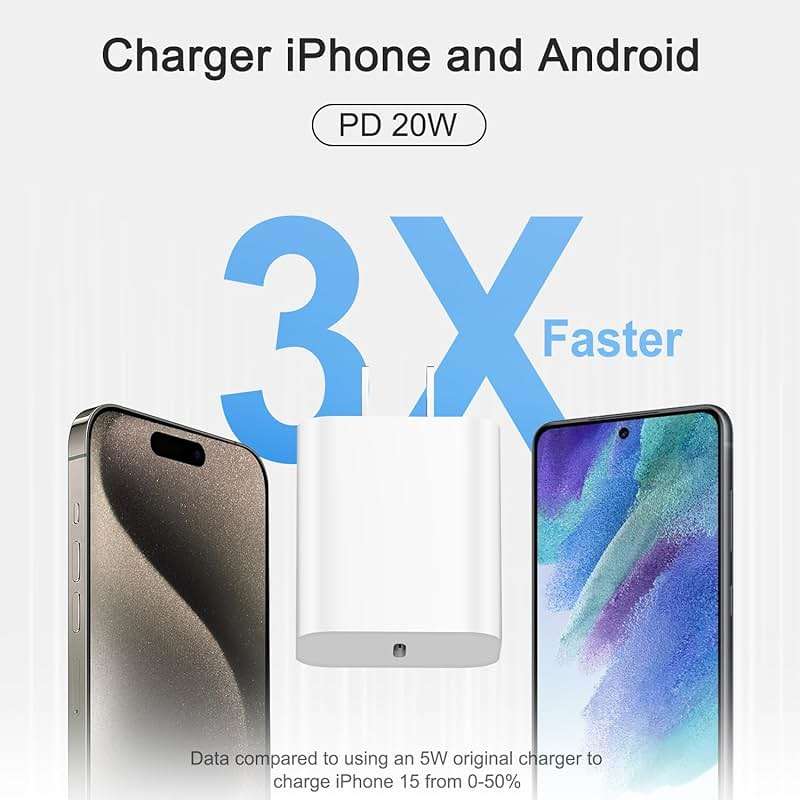 iPhone 17 16 15 Charger Fast Charging 3+3Pack Type C Charger USB C Chargers Block with 6FT Cable for iPhone Air/17/17 Plus/17 Pro/17 Pro Max/16/16 Plus/16 Pro/16 Pro Max/15/15 Pro Max/iPad Pro - Image 2