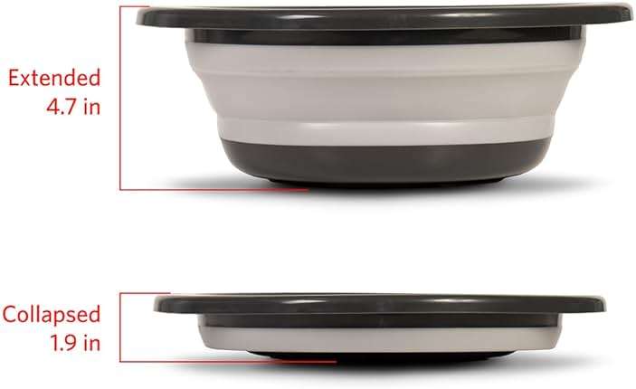 Glad Large Mixing Bowl Collapsible - 5.5L | Foldable Plastic & Rubber Container with Handles for Baking | Dishwasher Safe Kitchen Supplies and RV Essentials - Image 4
