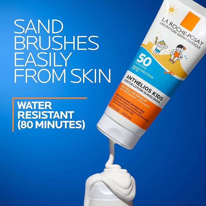 La Roche-Posay Anthelios Kids Gentle Lotion Sunscreen SPF 50, Broad Spectrum SPF + Antioxidants, Sunscreen For Kids, Octinoxate & Oxybenzone-Free, Pediatrician Tested, Non Comedogenic, Oil Free - Image 6
