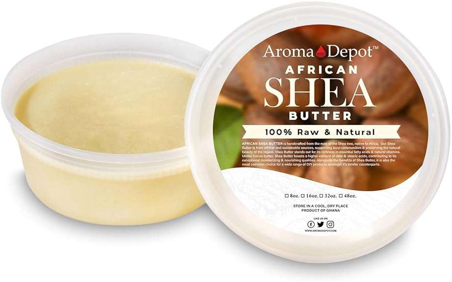Raw African Shea Butter 8 oz Ivory/White Grade A 100% Pure Natural Unrefined Fresh Moisturizing, Ideal for Dry and Cracked Skin. It can be used in Body, Hair and Face. - Image 1