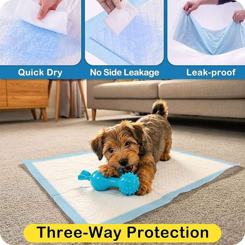 MoMoCo Puppy Pads 23" x 23", 6-Layer Super Absorbent Dog Pee Pads, Leak-Proof Dog Training Pads for Hardwood Floors & Apartments, Flash-Dry Disposable Potty Pads for Puppies & Senior Dogs, 100 Count - Image 3