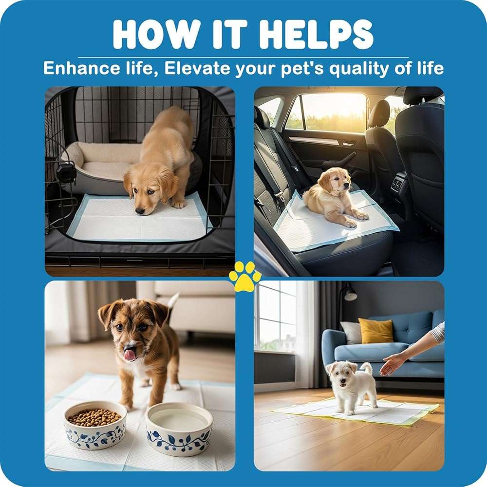 MoMoCo Puppy Pads 23" x 23", 6-Layer Super Absorbent Dog Pee Pads, Leak-Proof Dog Training Pads for Hardwood Floors & Apartments, Flash-Dry Disposable Potty Pads for Puppies & Senior Dogs, 100 Count - Image 8