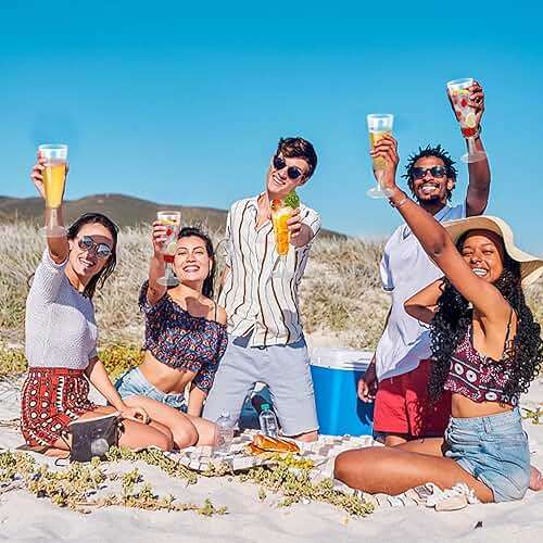 SUREHOME Plastic Champagne Flutes 40 Pack Disposable Champagne Glasses 5oz Clear Plastic Mimosa Glasses Wedding Cocktail Cups Bulk for New Years Eve Party Supplies 2026 Engagement Birthday Decorations - Image 6