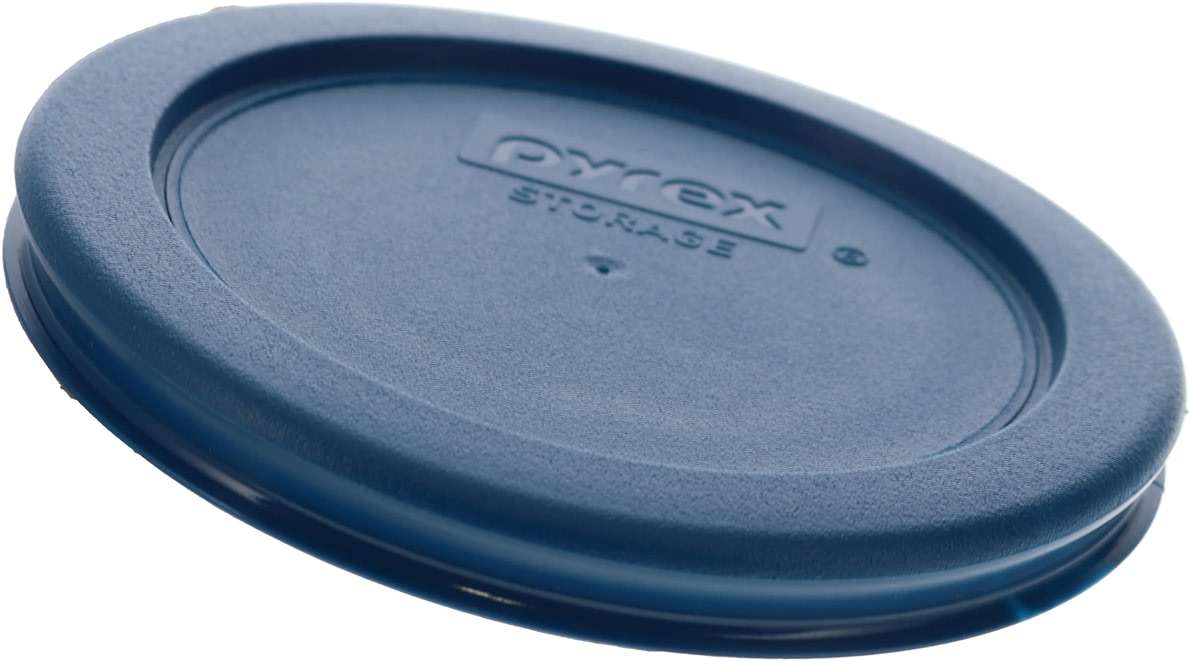 Pyrex (1) 7202-PC 1-Cup Blue Spruce, (1) 7200-PC 2-Cup Splash, (1) 7201-PC 4-Cup Marine, & (1) 7402-PC 6/7-Cup Bright Blue Pantone Lids - Made in USA - Image 2
