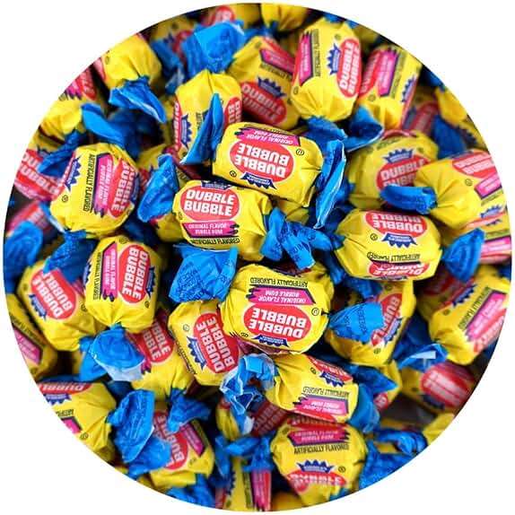 Dubble Original Bubble Gum - 2 Pound Bulk Bag (Approx. 140 Pieces) - Individually Wrapped Gum - The Hampton Popcorn & Candy Company (Original - Pink Gum) - Image 1