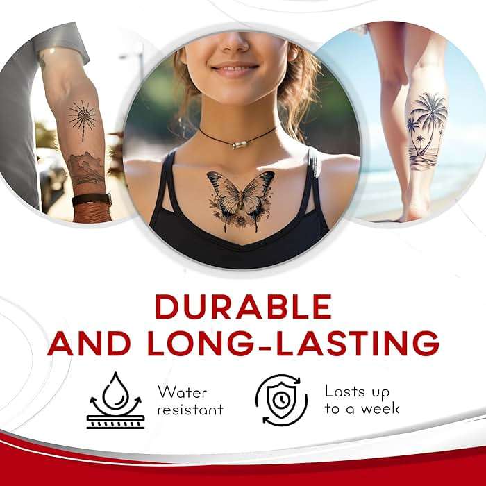BubblePop! Printable Temporary Tattoo Paper for Laser Printer - Skin-Safe, Water-Resistant Tattoo Paper for Printer - Make Your Own Temporary Tattoos with Blank 8.5x11” Sheets - 10 Set - Image 3