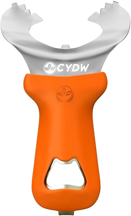 CYDW Mason Jar Opener Tool with No Lid Dents or Damage, Can Opener Manual Multi-Purpose, Easy Twist Manual Handheld Top Remover Utensil, Canning Supplies Tools and Bottle Opener, Made For Lifetime - Product Image