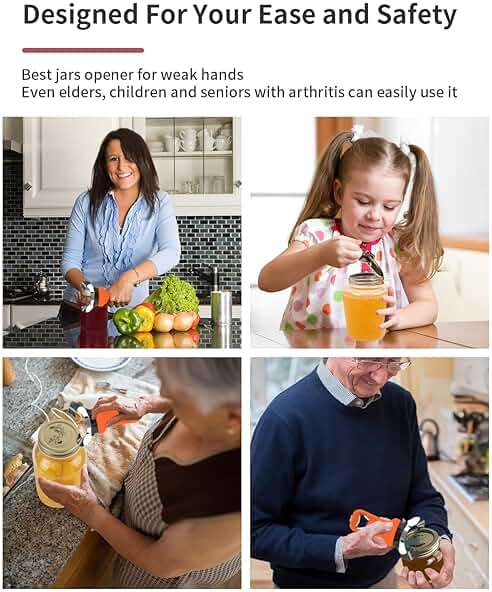 CYDW Mason Jar Opener Tool with No Lid Dents or Damage, Can Opener Manual Multi-Purpose, Easy Twist Manual Handheld Top Remover Utensil, Canning Supplies Tools and Bottle Opener, Made For Lifetime - Image 5