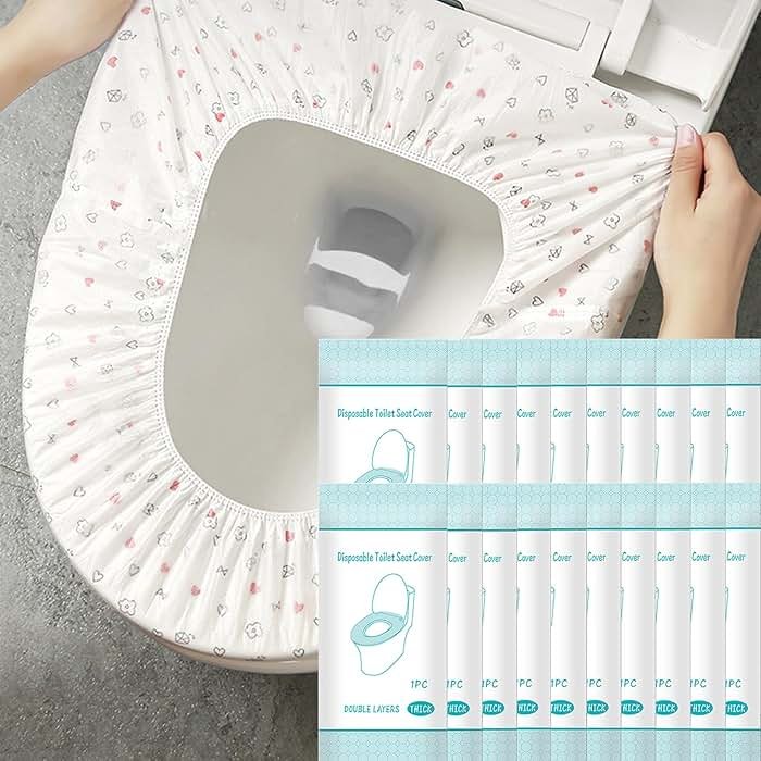 Disposable Toilet Seat Cover Independently Packaged With Non-Woven Fabric 20 Pack Of Travel Essentials - Product Image