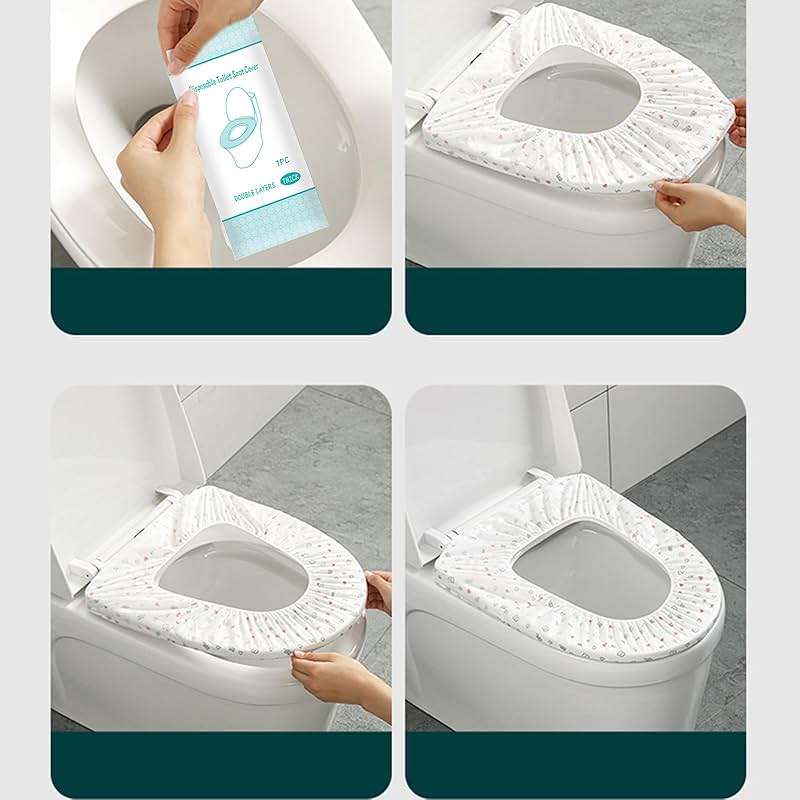 Disposable Toilet Seat Cover Independently Packaged With Non-Woven Fabric 20 Pack Of Travel Essentials - Image 5