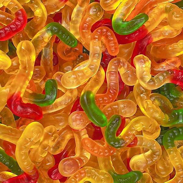Candy Break Fruity & Sweet Gummy Worms, Assorted Fruit Flavors Bulk Candy, Chewy Gummies Snack for Kids & Adults, 5 lb Share Size Bag, Pack of 1 - Image 3