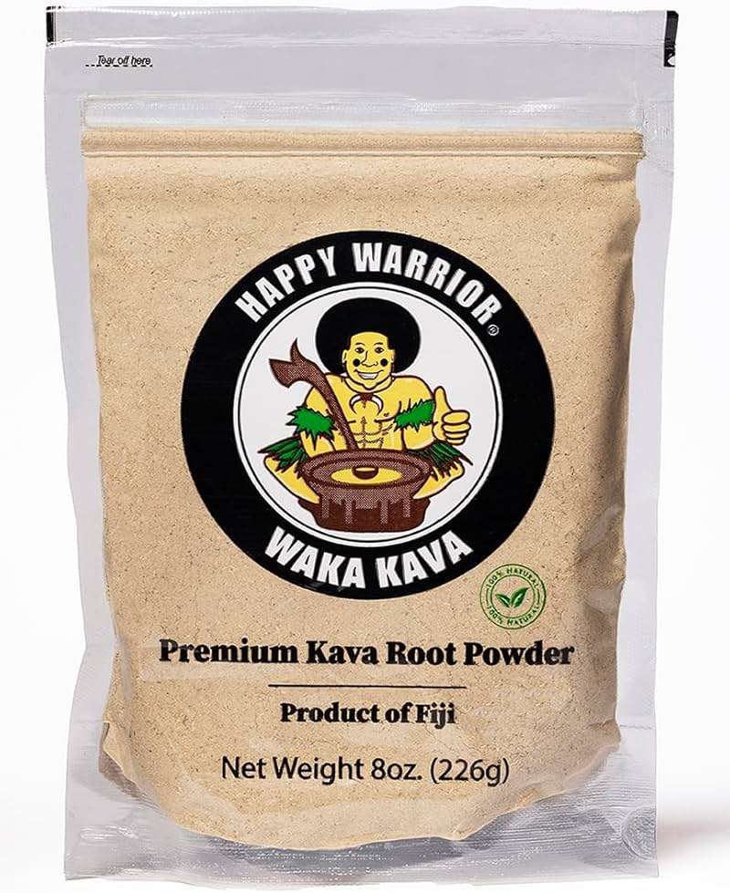 Happy Warrior Kava Powder - Premium Noble Waka Kava from Fiji - 8 oz - Image 1
