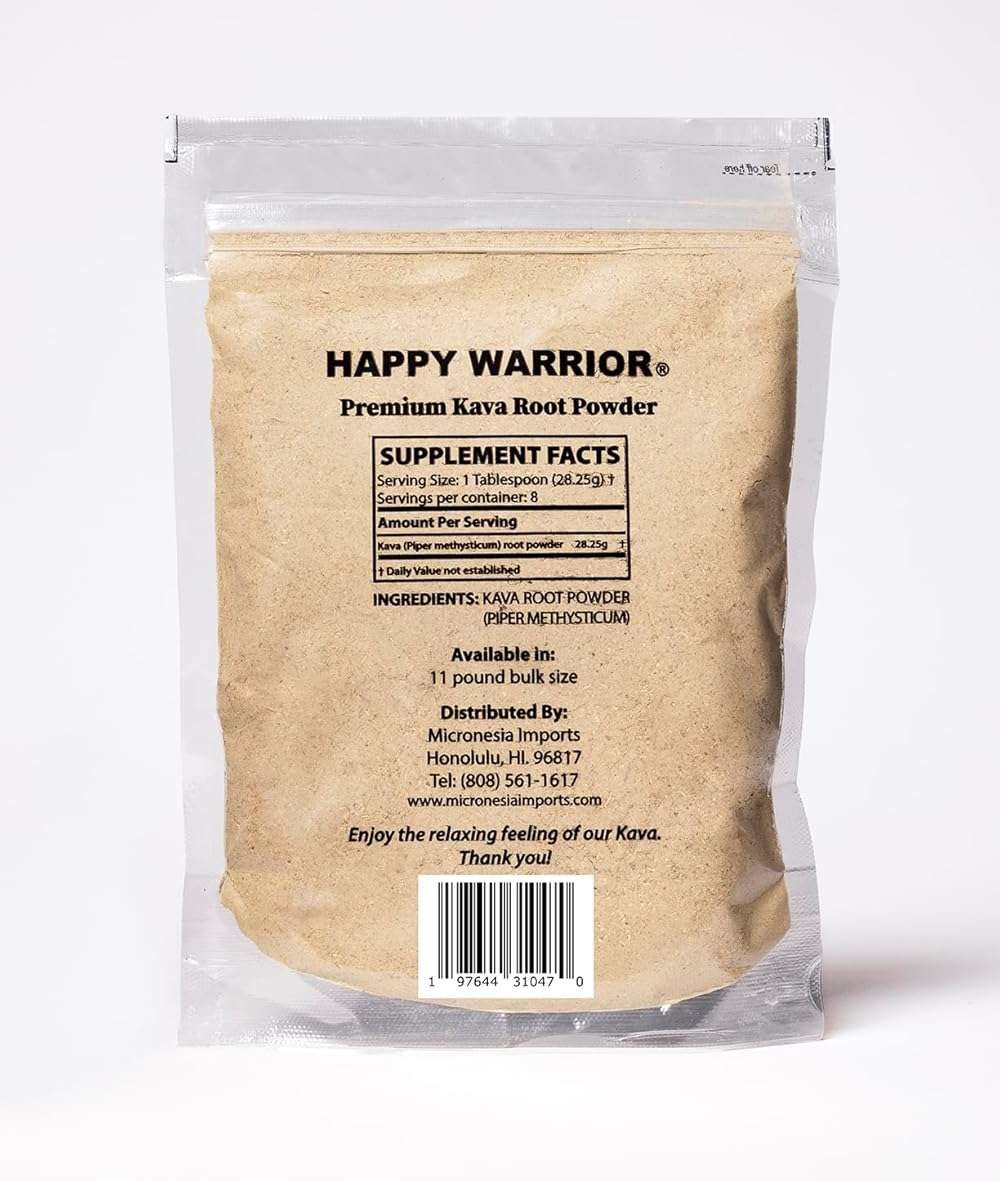 Happy Warrior Kava Powder - Premium Noble Waka Kava from Fiji - 8 oz - Image 2