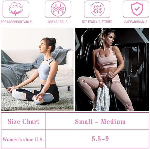 loudashuaiqi Grip Pilates Socks Non Slip Athletic Yoga Socks with Grips for Women Grippy socks for Hospital Workout Barre - Image 6