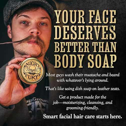 THE VINTAGE GROOMING CO. Beard & Mustache Wash 4oz Shampoo Bar Night Fury | Natural Beard Care | Men's Face Wash | Goat’s Milk Shampoo Bar - Image 6