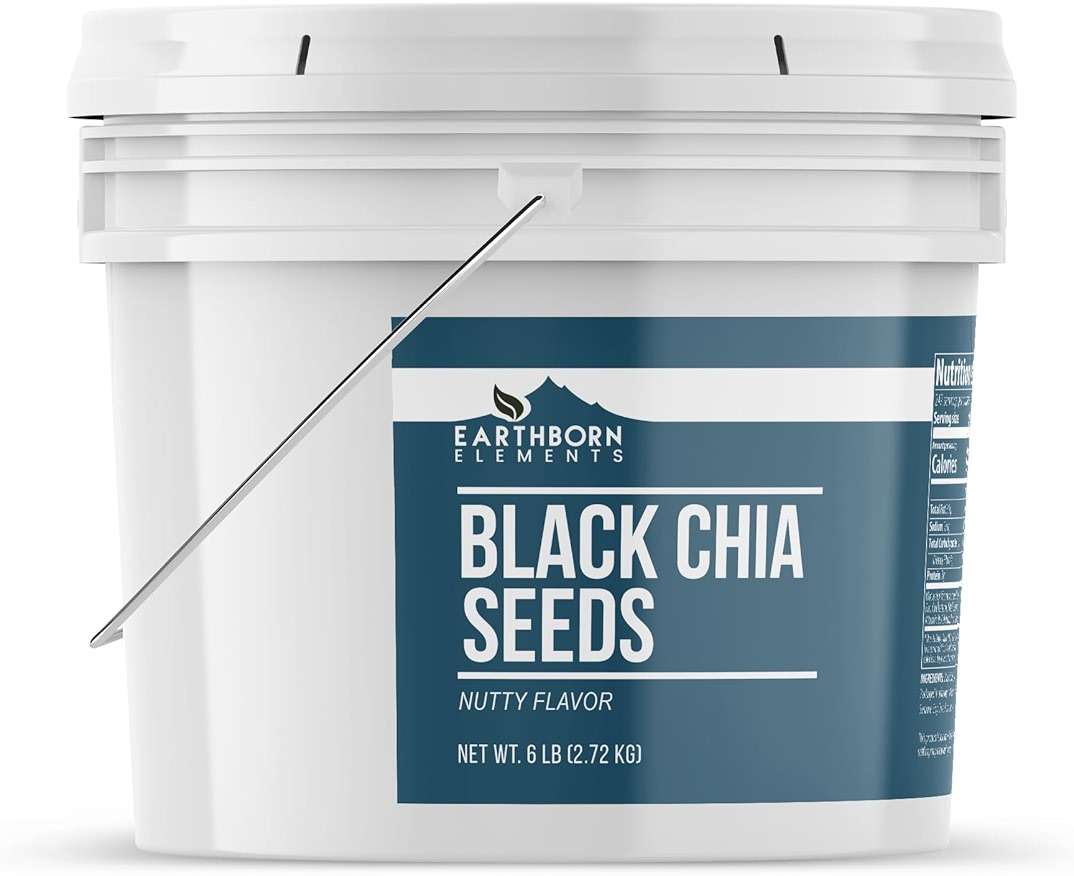Earthborn Elements Chia Seeds, 1 Gallon Bucket, Nutty Flavor, Baked Goods & More - Image 3
