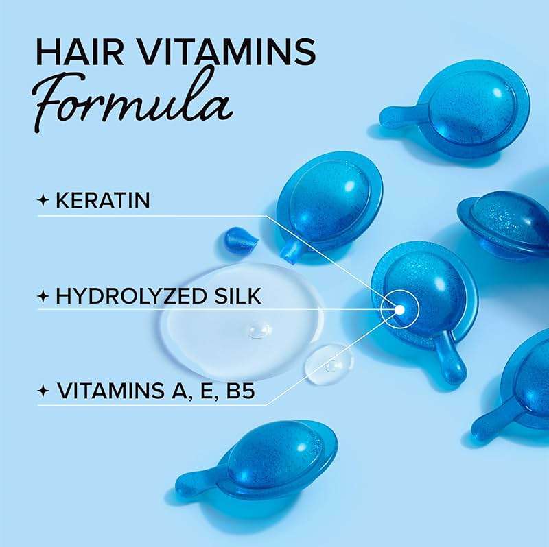 MAREE Hair Oil for Frizzy - Hair Vitamins Keratin Styling Capsules with Jojoba & Argan Oil - Anti Frizz Serum for Women Heat Protectant - Frizzy, Damaged, Dry & Curly - Gotas & Aceite Para el Cabello - Image 4