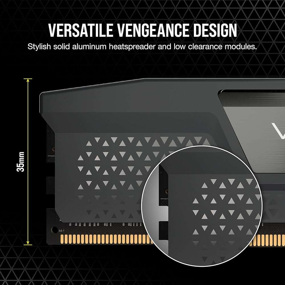 CORSAIR Vengeance DDR5 RAM 32GB (2x16GB) Up to 6000MHz CL36-44-44-96 1.35V AMD EXPO Intel XMP 3.0 Computer Memory – Grey (CMK32GX5M2E6000Z36) - Image 5