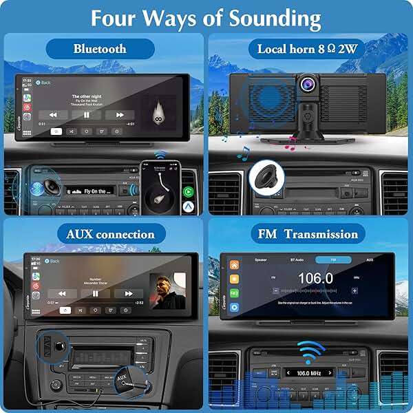 Carpuride W903 Wireless Carplay & Android Auto with Dash Cam - 9.3" HD IPS Touch Car Play Screen for Car, 4K Front & 1080P Rear Camera, Loop Recording, Bluetooth Audio, Mirror Link, GPS, Siri - Image 7
