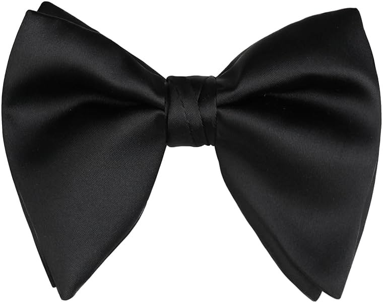 Alizeal Velvet Pre-tied Adjustable Bow Tie for Men Oversize Formal Solid Tuxedo Bowtie - Product Image