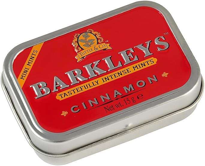 Barkleys Cinnamon Breath Mints, Mini Cinnamon Candy - Strong Cinnamon Flavor, Cool Mint for Party, After Dinner, Wedding, Everyday Use-Vegan, Reusable Travel Tins,1 Pack - 50 Count Each - Image 1