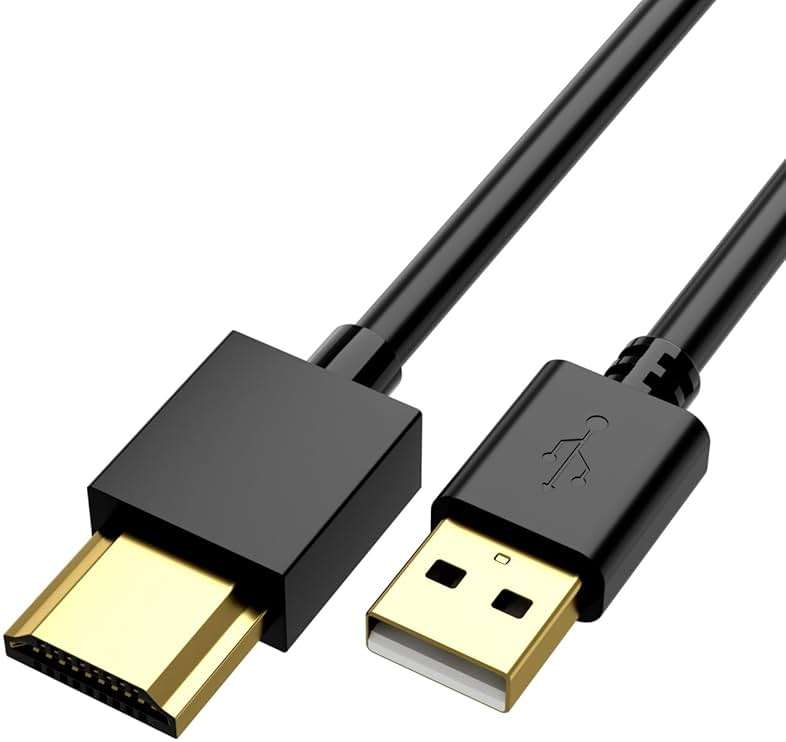 FAWETTY USB to HDMI Charger Cable Cord 3.3FT/1M USB to HDMI Adapter Cable for Mac iOS Windows 12/11/10/Vista/XP, HDTV, Satellite Box, Blu-Ray Player, etc - Image 1