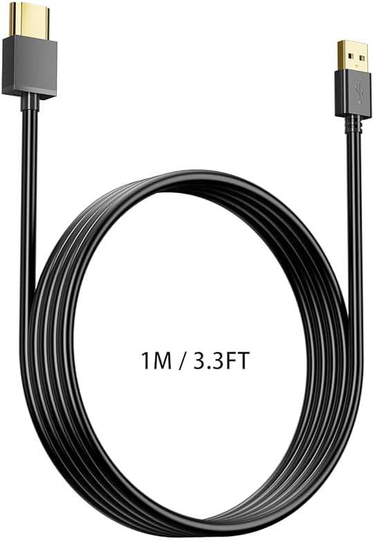FAWETTY USB to HDMI Charger Cable Cord 3.3FT/1M USB to HDMI Adapter Cable for Mac iOS Windows 12/11/10/Vista/XP, HDTV, Satellite Box, Blu-Ray Player, etc - Image 2