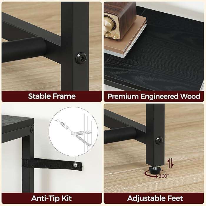 MAHANCRIS Guitar Stand, Guitar Rack for Acoustic Holder, Electric Guitar, Bass, Multiple Guitar Rack Holder for Guitars, Guitar Amp Accessories, for Home Music Studio, Black GSHB6501 - Image 8