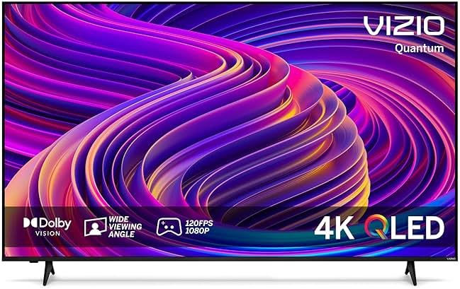 VIZIO 75-inch Quantum 4K QLED Smart TV with Dolby Vision, 120FPS @ 1080p PC Gaming, WiFi 6, Bluetooth Headphone Capable, Apple AirPlay, Chromecast Built-in (New)- M75Q6-L4 - Product Image