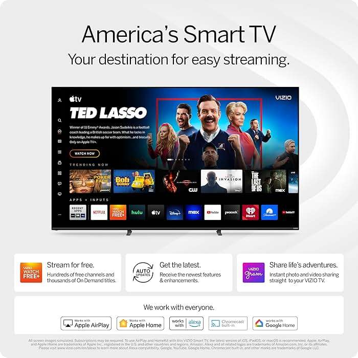 VIZIO 75-inch Quantum 4K QLED Smart TV with Dolby Vision, 120FPS @ 1080p PC Gaming, WiFi 6, Bluetooth Headphone Capable, Apple AirPlay, Chromecast Built-in (New)- M75Q6-L4 - Image 7