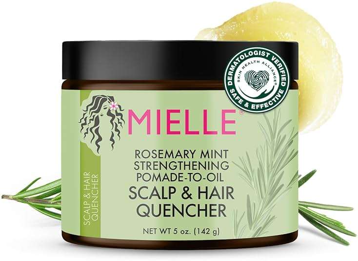 Mielle Organics Rosemary & Mint Hair Pomade for Women & Men - Conditioning Natural Hair Moisturizer to Quench the Scalp, Lock in Wave Patterns, Add Shine & Help Protect Against Dryness (5 oz) - Image 1