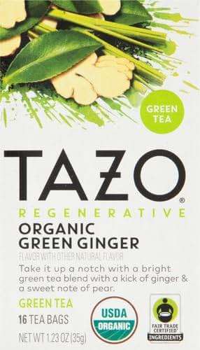 TAZO Organic Green Tea, Green Ginger, Caffeinated Tea, 16 Total Bags - Image 4
