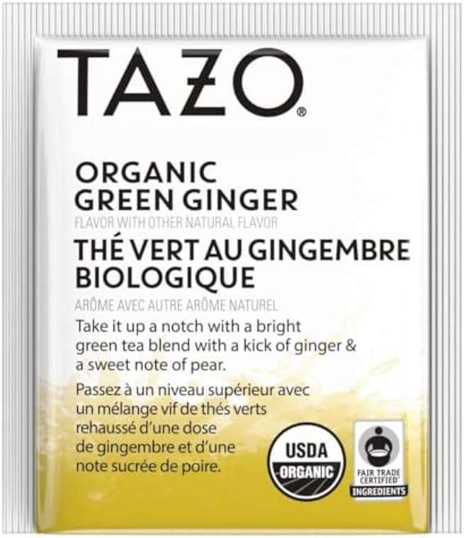 TAZO Organic Green Tea, Green Ginger, Caffeinated Tea, 16 Total Bags - Image 6