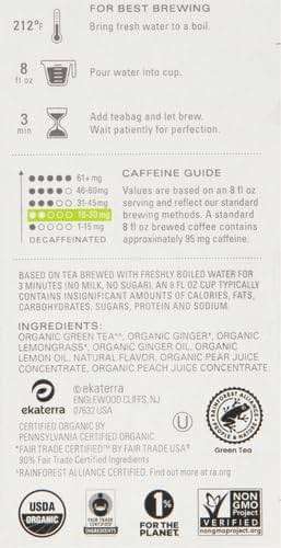 TAZO Organic Green Tea, Green Ginger, Caffeinated Tea, 16 Total Bags - Image 9