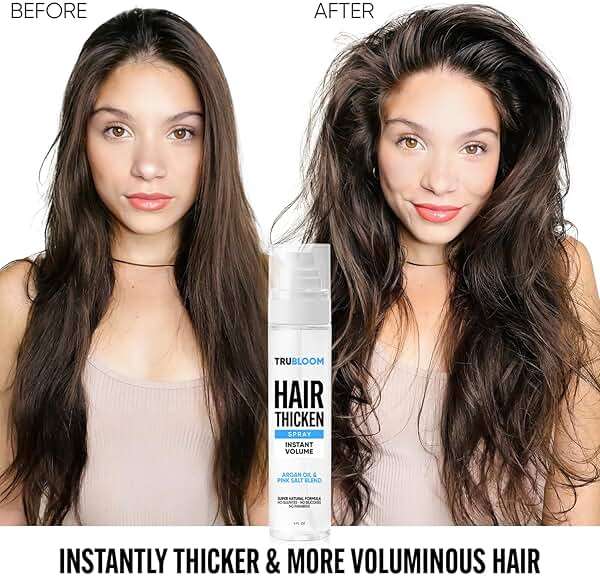 TRU BLOOM Hair Thickening Spray – Get Instant Fuller, Thicker & Healthier Hair, All-Natural Thickening & Volumizing Spray, Stylist-Recommended Hair Volumizer Spray For Both Women & Men. Made in USA - Image 3