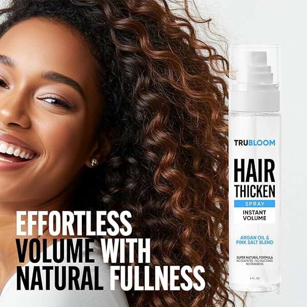 TRU BLOOM Hair Thickening Spray – Get Instant Fuller, Thicker & Healthier Hair, All-Natural Thickening & Volumizing Spray, Stylist-Recommended Hair Volumizer Spray For Both Women & Men. Made in USA - Image 4